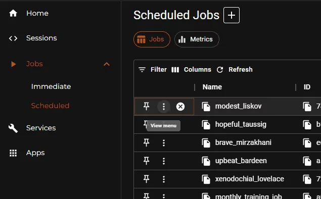 scheduling jobs on shakudo